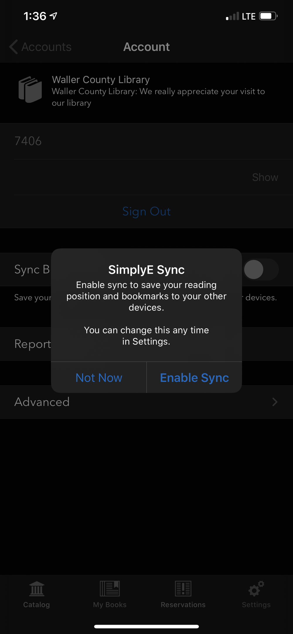 SimplyE SyncDevices